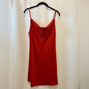 Urban Outfitters Red Cowl Neck Slip Dress *Never Worn*